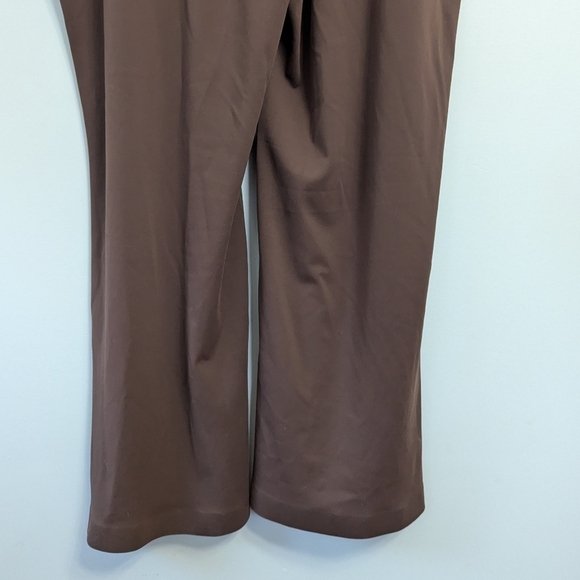Athleta Venice Brown Wide Leg Side Slit Pants Pull on - Picture 10 of 12